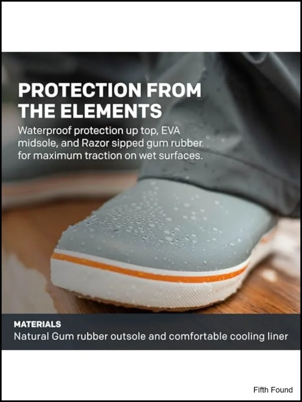 Waterproof Rain Boots with Razor Siping for Wet Surfaces